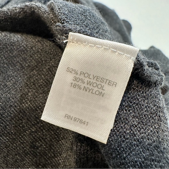 J. Jill Gray Cardigan Sweater Longline Duster Wool Blend Long Sleeve M - Picture 10 of 13